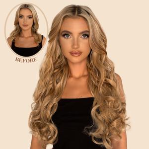 Angella 8 Piece 18 Inch Synthetic Curly Clip In Hair Extensions