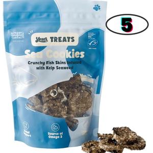 5x YEARS Fish Sea Natural Dog Treats High in Omega-3 B12 & B3 Vitamins for Dog Dental Plaque Health Breath Freshener & Healthy Coat MSC Certified Fish Treat Visit the Years Store