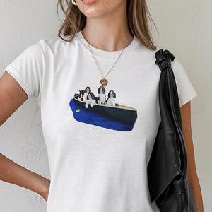 English Springer Spaniels Print T-Shirt - Womens Baby Tee - Salty Pixie Cotton