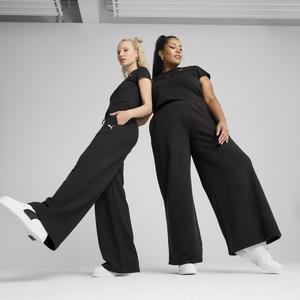 Puma Womens Wardrobe Essentials Relaxed Wide Leg Sweatpants