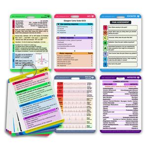 Medical Nursing Reference Card Set, Healthcare References for Students, Nursing Reference Notes, Nursing Cards, Clinical Badge Cards