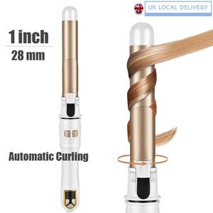 [UK Local] Classic Rotating Curling Iron, Automatic Hair Curling Iron, Negative ion Curling Iron, 1.1 inches (About 28mm),Adjustable 100℃ - 230℃ Suitable for All Hair Types hairstyle wave curler