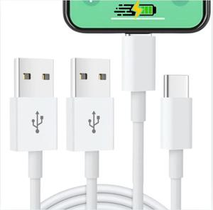 USB C Charger Cable 1Pack 10ft/3M USB A to USB C Cable Fast Charging Compatible for iphone15, Samsung Galaxy S23 S22 S21 Note 10 9 8, Huawei, Google Pixel, Sony Xperia-White. Smartphone Electronic Mobile Cellphone