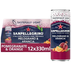 Sanpellegrino Melograno & Arancia Italian Sparkling Drink - Pack of 12 x 330ML