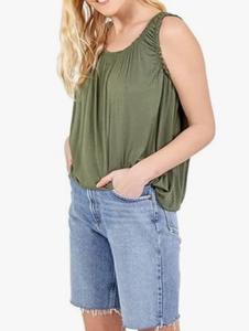 Fashion Luva New Embrace Summer Elastic Bubble Hem Strappy Camisole Vest Top In Plus Size 08-26. Breathable Comfortable Fit Lightweight Womenswear Clothing Lady