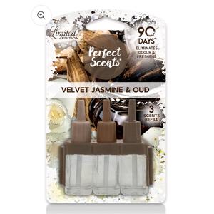 Perfect Scents Velvet Jasmine & Oud 3Scents Refill Home Air Freshener - Compatible with 3volution