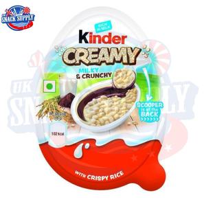 Kinder Creamy Milky & Crunchy With Crispy Rice - 19g Breakfast Instant Snack Food Muesli