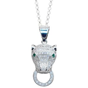 Swarovski Crystals Panther Necklace with choice of chains and gift box
