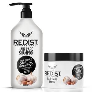 Redist Garlic Hair Shampoo 1000ml | Garlic Hair Mask 475ml | Prevents Hair Loss, Strengthens and Nourishes Hair | For Fragile Dry Damaged Hair | Natural Ingredients Conditioner Haircare Intensive Comfort Repair