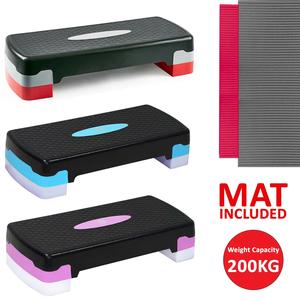 Adjustable Aerobic Stepper Yoga Step Board Gym Block for Fitness Cardio Exercise