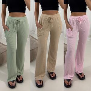 OMG Fashion Lacy Drawstring Womens Trousers