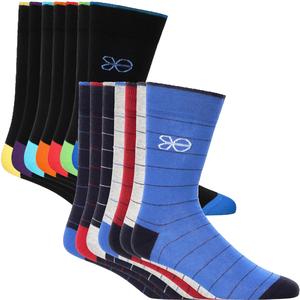 Crosshatch 7 Pairs Mens Socks Casual Cotton Work 7 Days Week Sock Size UK 6-11