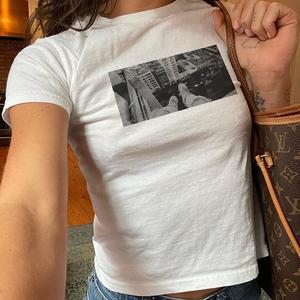 Perspective Print T-Shirt - Womens Baby Tee - Salty Pixie