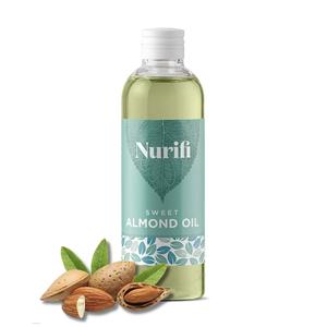 Nurifi - Sweet Almond Oil - 1 Litre - for Skin, Hair, Massage, Nails, Cuticles, Face, Body - Vegan Friendly