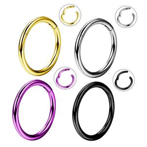 Oufer Titanium Hinged Segment Nose Hoop Ring 20G