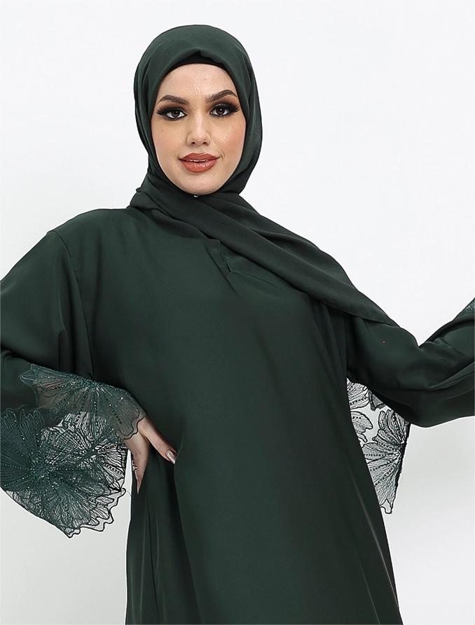 Bottle Green Heyam Abaya