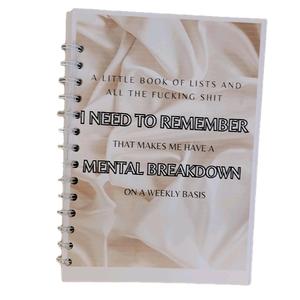 A5 Notebook - Little Book of Lists and Things to Remember daily planner notepads pretty perfect gratitude journal personalised diary productivity 2025 budget