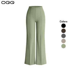 OQQ Women's High Waist Straight Leg Lounge Work Pants - Minimalist Style for Comfort and Style - Womenswear, Bottom