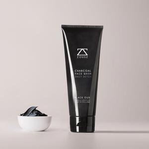 ZOUSZ Black Oud Charcoal Face Wash for Men 100mL Organic Gentle Skincare with Activated Charcoal & Natural Ingredients Vegan Friendly