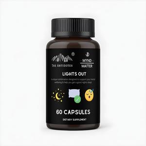Sleep Formula - Passionflower, Valerian root, Lavender, Chamomile, Lemon balm, L-theanine, and Griffonia seed (5HTP) - Lights Out - 60 Capsules - The Antidotes ashwagandha supplement