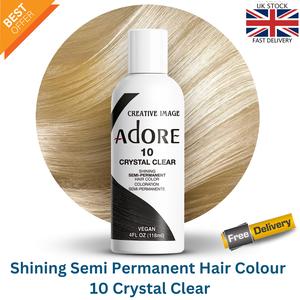 Adore Shining Semi Permanent Hair Colour, 10 Crystal Clear, 118ml