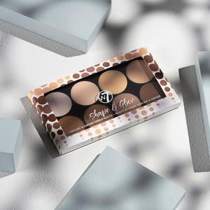 W7 Shape & Glow - Powder Contour Palette - 8 Bronze, Highlight & Contour Shades Bronzer Makeup