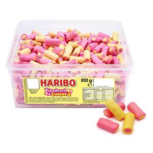 Haribo Rhubarb & Custard 300 Piece Candy/Sweet Snack Tub 810g