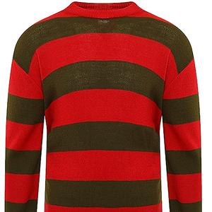 new Kids Unisex Girls Boys Halloween Freedy Costume Red and Green Striped Krugere Sweater Knitted Jumper Shirt Top