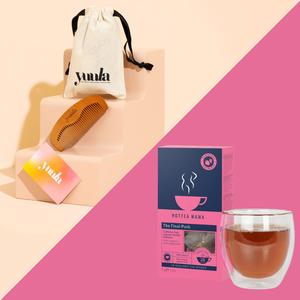 Raspberry Leaf Tea And Birth Comb Set - 2 Packs of Award Winning Raspberry Leaf Tea And The Yuula Birth Comb | Organic Beverage