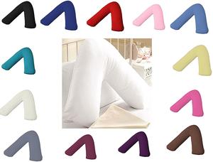 Comfy Nights V Shaped Pillow Extra Cushioning Support for Head, Neck & Back with Skin-Friendly Cover Or Cover Only luxury pillows viral pillow comfy  pillows white breathable hollow  fibre sleep perfection stomach