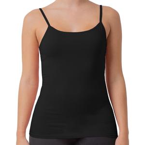 Ladies Cami Vest Top Multicoloured Womens Sleeveless Full Length Top Camisole Vest Tops Soft Elastane Stretch Breathable Cotton Strappy vest T-shirt Casual Comfort Comfortable Womenswear Everyday Fit Style Chic Tube Twist Basic Minimalist