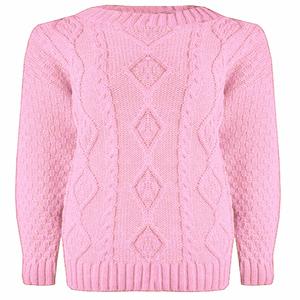 C25 Chunky Jumpers for Women Long Sleeve Sweater Pull Over Cable Jumper Casual Jumper for Plus Size Crew Neck Casual Basic Comfort Chic Womenswear Knit Collar