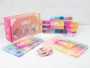 GIRLS CREATIVITY 3 Box Polymer Clay Beads Bracelet Making Kit for Girls 6-15 Years, 84 Colors Beading Kit Clay Beads for Jewelry Making Kit DIY Bracelet Kit for Kids Jewellery Box for girls Educational Gift