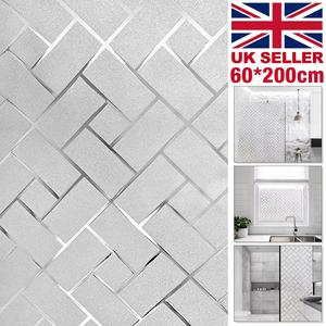 Frosted Self-Adhesive Window Film - Privacy Glass Sticky Back Sticker for Bathroom Decor Decorative Ornaments