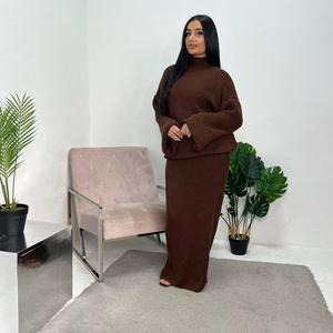 Ladies knitted skirt two piece set onesize uk 6-16