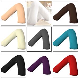 V Shaped Pillow & Pillowcases Back Support  Extra Filled Nursing V Pillow with Free Case or Case Only