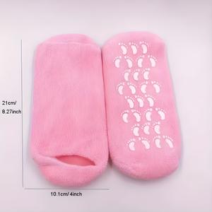 1 Pair Soft Moisturizing Socks，Gel Lining Infused with Essential Oils and Vitamins for Dry Hard Cracked Skin Moisturizing Day Night Care Skin Womenswear Socks Comfort Fit