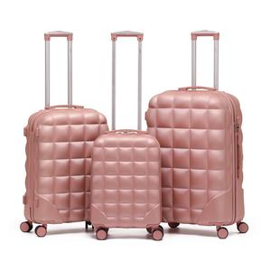 Flight Knight Hard Shell  Bubble Design ABS Check-in Medium & Large & Carry On Suitcases - Rose Gold