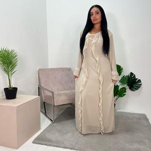 Ladies Mesh Frill Detail Tie Back Dress onesize Uk 6-14