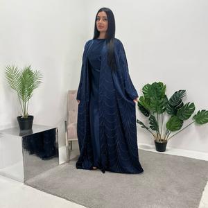 Ladies 2pcs modest diamante cape and slip dress onesize uk 6-16