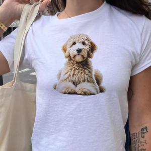 Cockapoo Print T-Shirt - Womens Baby Tee - Salty Pixie